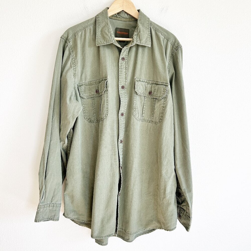 Northwest Territory Shirt Long Sleeve Button Down Woven Outdoor Chore